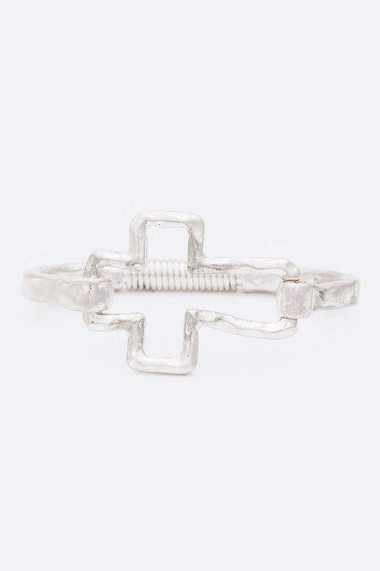 HAMMER CROSS SPRING BANGLE