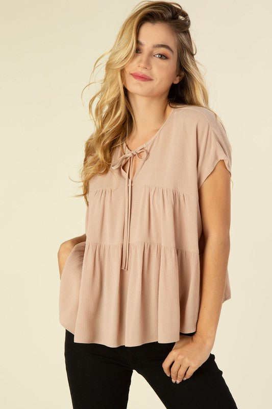 A-LINE TIERED BLOUSE