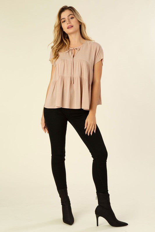 A-LINE TIERED BLOUSE