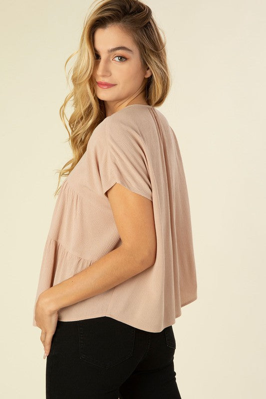 A-LINE TIERED BLOUSE