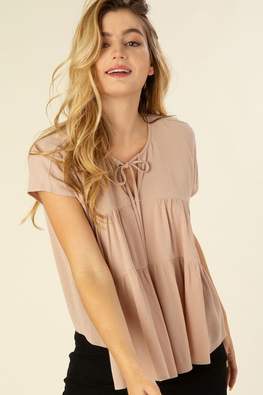 A-LINE TIERED BLOUSE