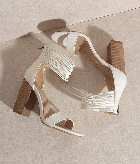 BLAIR ANKLE WRAP HEELS