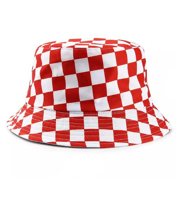 CHECKER BUCKET HAT