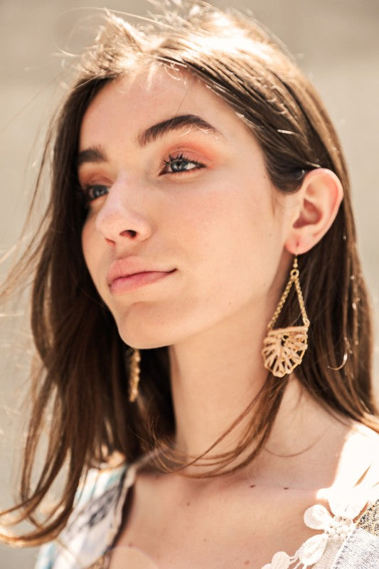 WOVEN RATTAN EARRINGS