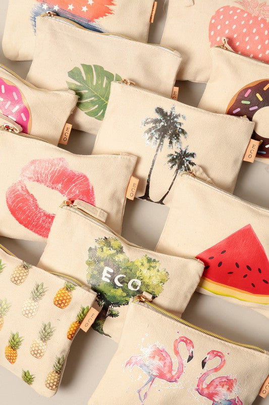 COTTON CANVAS ECO POUCH BAGS