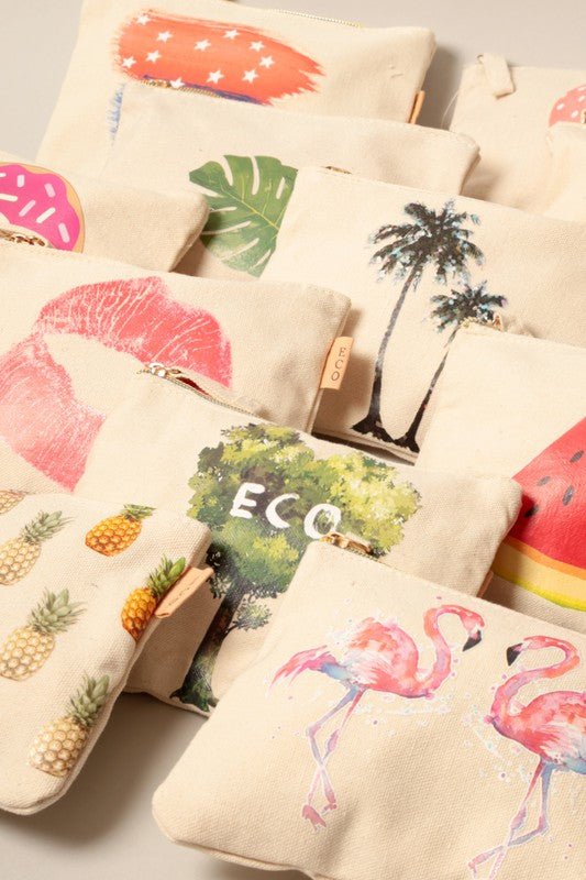 COTTON CANVAS ECO POUCH BAGS