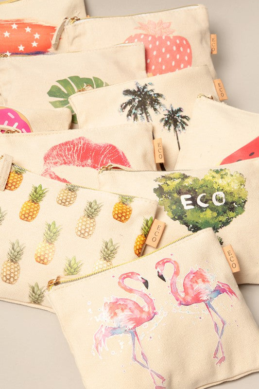 COTTON CANVAS ECO POUCH BAGS