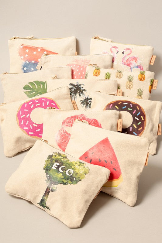 COTTON CANVAS ECO POUCH BAGS