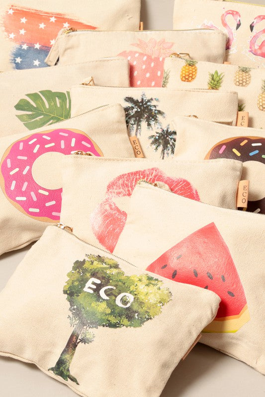 COTTON CANVAS ECO POUCH BAGS