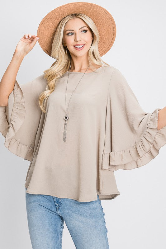 WRENLEY RUFFLE TOP