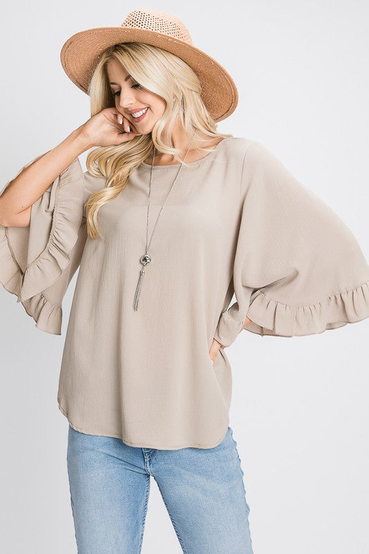 WRENLEY RUFFLE TOP