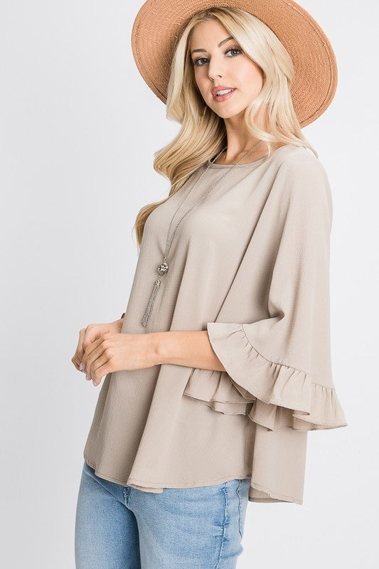 WRENLEY RUFFLE TOP