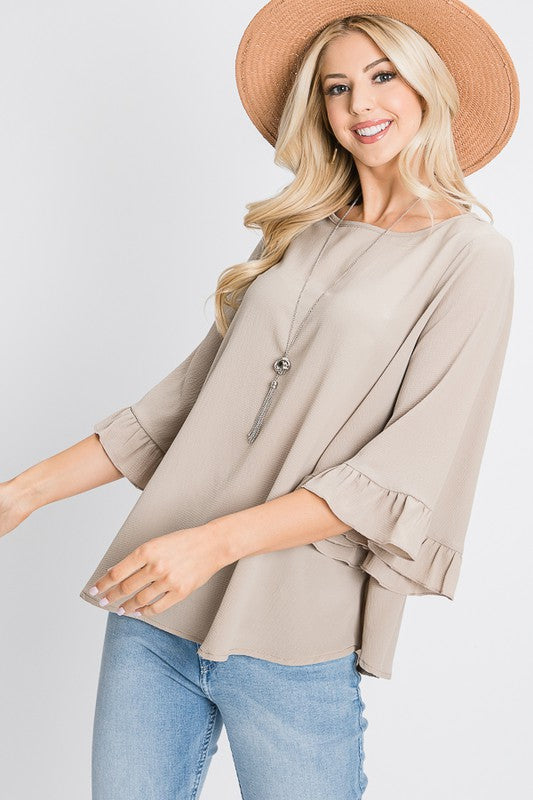 WRENLEY RUFFLE TOP