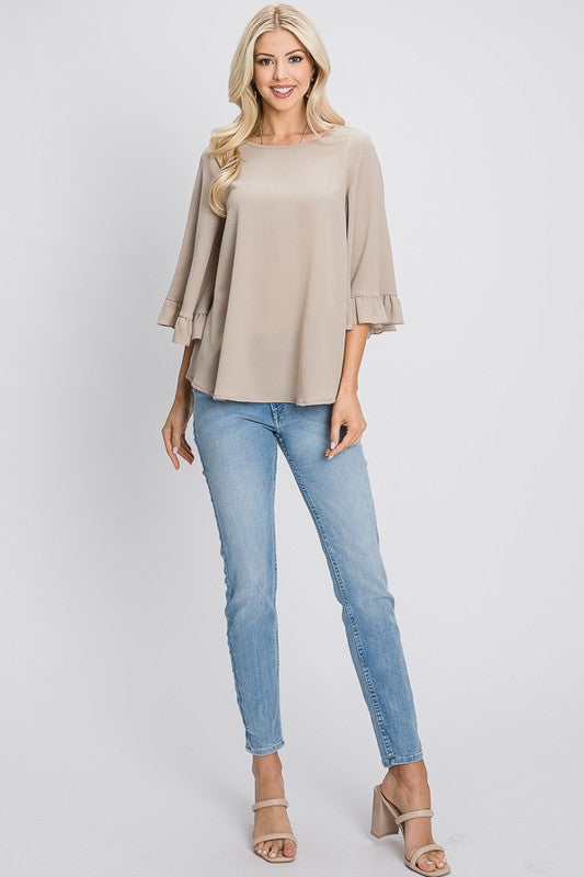 WRENLEY RUFFLE TOP