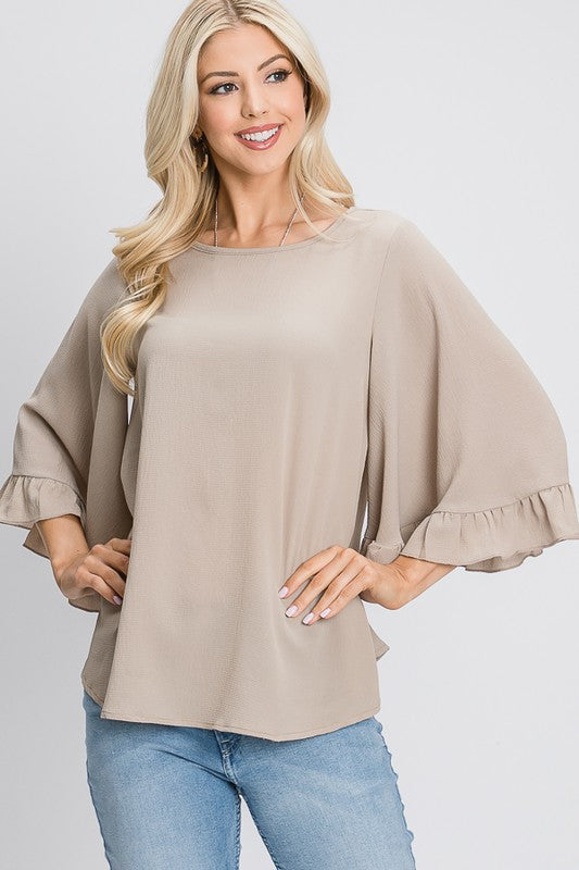 WRENLEY RUFFLE TOP