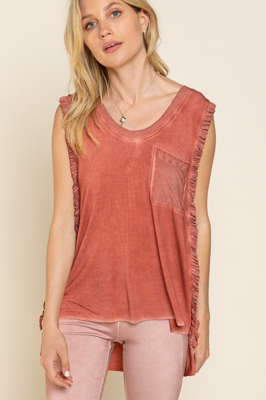 CRISS-CROSS LACE UP OPEN BACK TANK TOP