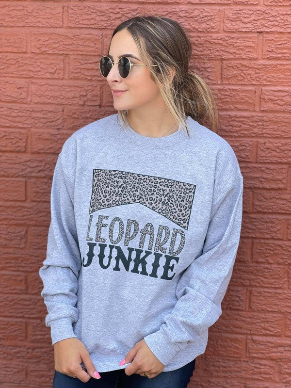 PLUS SIZE LEOPARD JUNKIE SWEATSHIRT