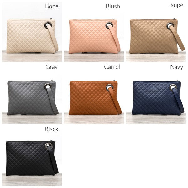 QUILTED WRISTLET CLUTCH