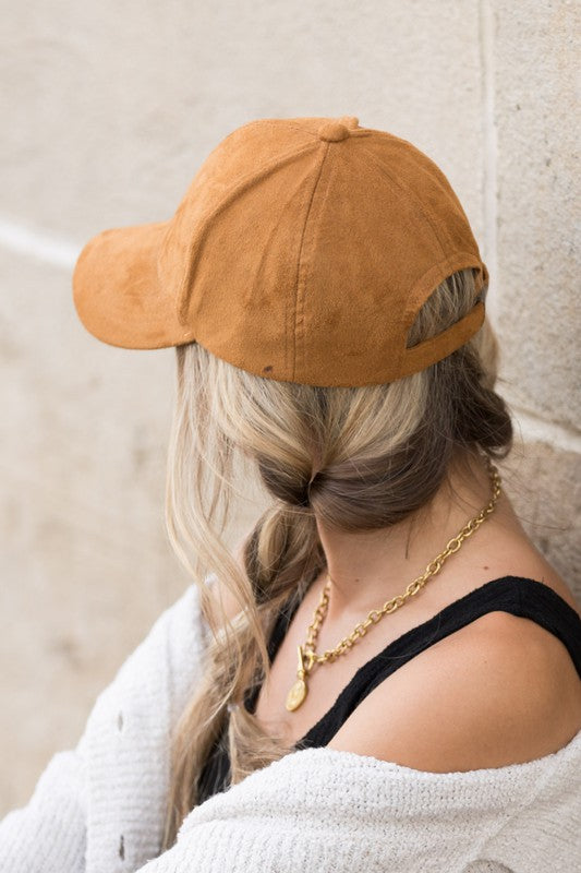 SUEDE BOYFRIEND BALL CAP