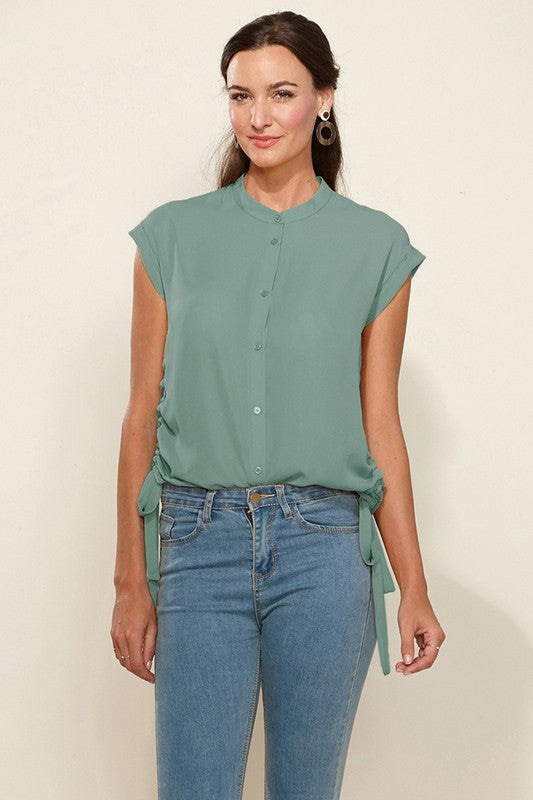 PAIGE BUTTON DOWN TOP