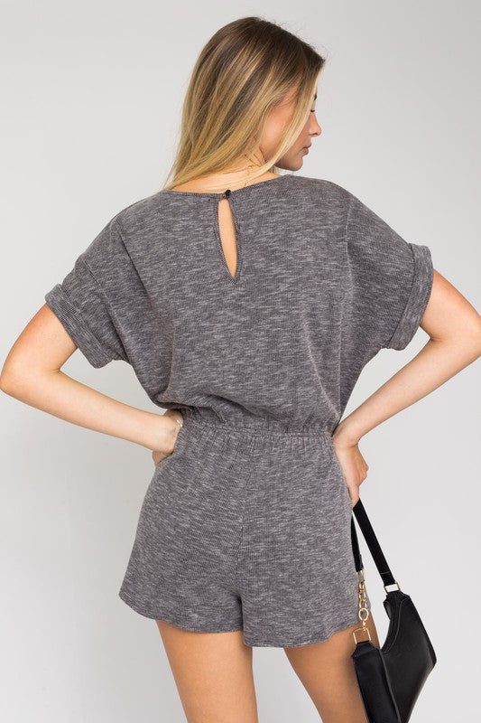 ALLIE ELASTIC WAIST ROMPER