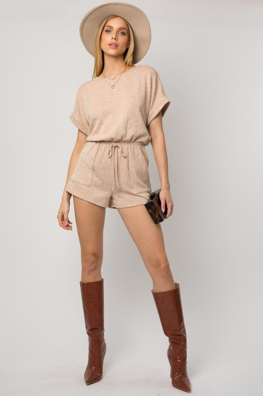 ALLIE ELASTIC WAIST ROMPER