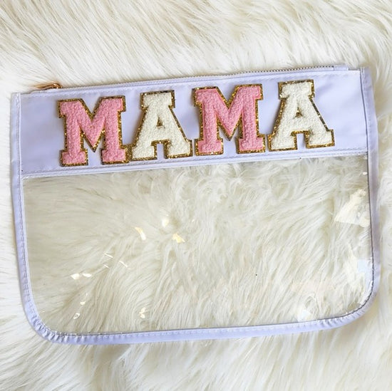 VARSITY LETTERS WITH CLEAR POUCH