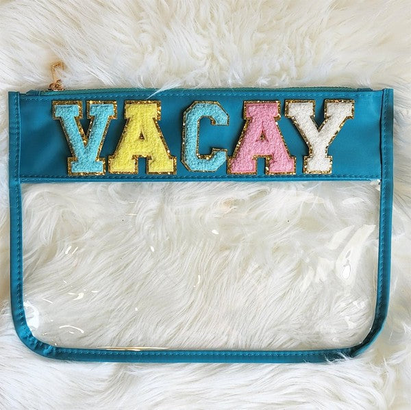 VARSITY LETTERS WITH CLEAR POUCH