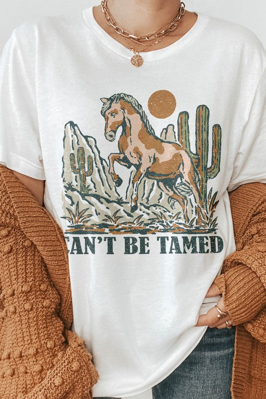 CAN'T BE TAMED GRAPHIC TEE