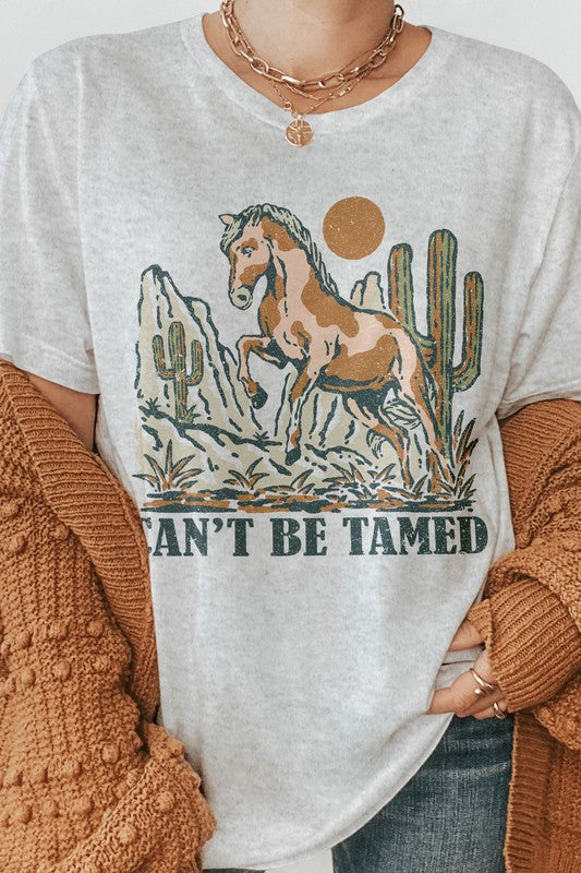 CAN'T BE TAMED GRAPHIC TEE