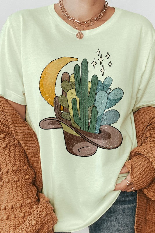 WESTERN CACTUS HAT GRAPHIC TEE