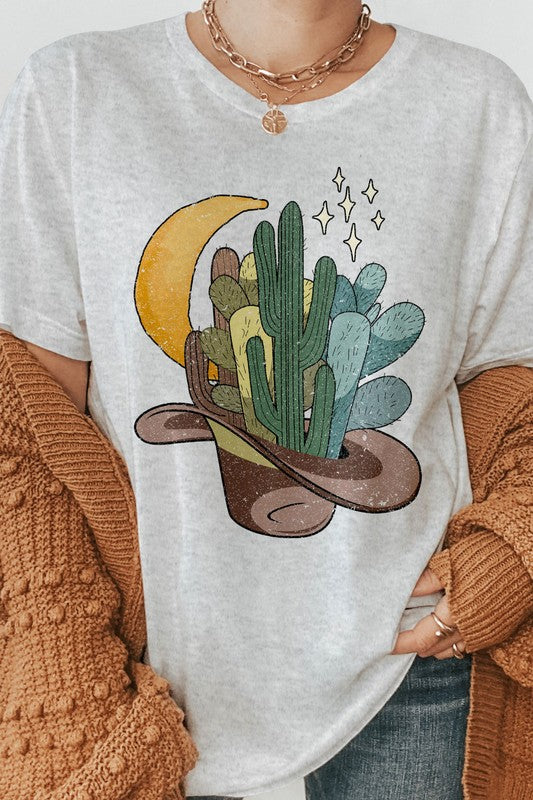 WESTERN CACTUS HAT GRAPHIC TEE