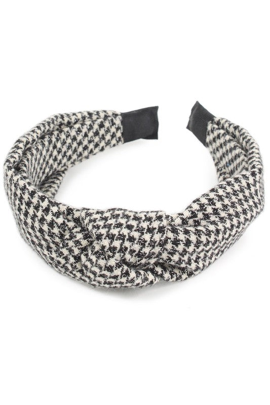 HOUNDSTOOTH TWEED HEADBAND