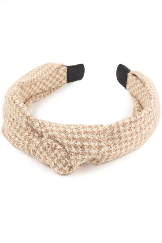 HOUNDSTOOTH TWEED HEADBAND