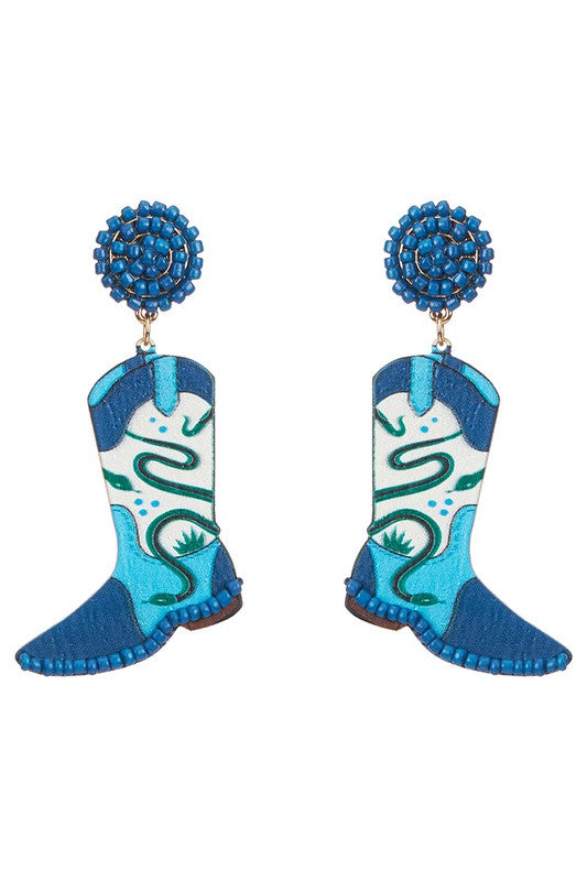 BOHO BOOT DANGLE EARRINGS