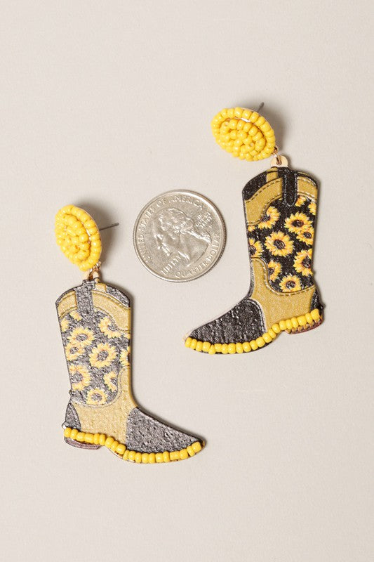 BOHO BOOT DANGLE EARRINGS