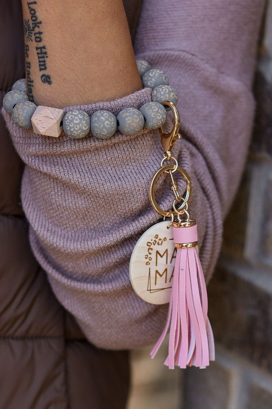 MAMA PENDANT TASSEL KEYCHAIN