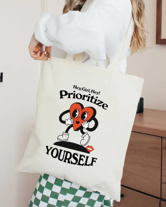 PRIORITIZE YOURSELF TOTE