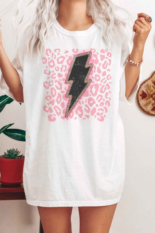 LEOPARD LIGHTNING GRAPHIC TEE