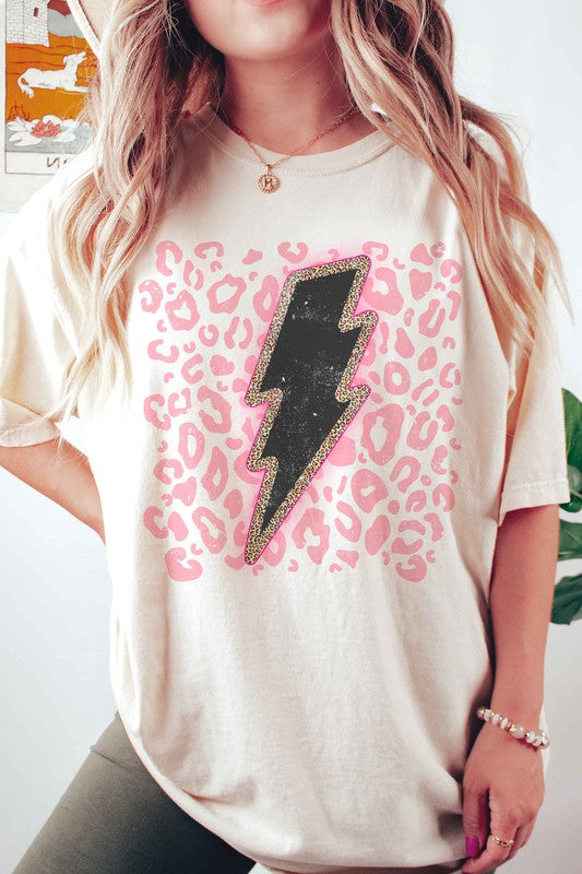 LEOPARD LIGHTNING GRAPHIC TEE