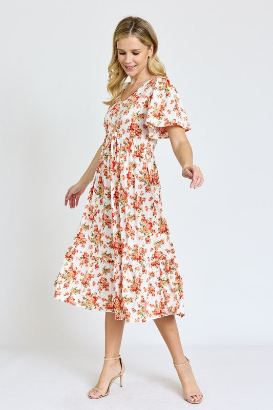 PLUS SIZE FLORAL ANGEL DRESS