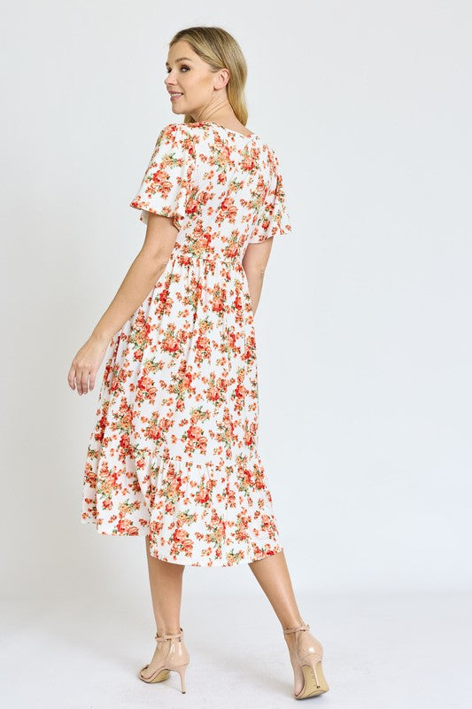 PLUS SIZE FLORAL ANGEL DRESS