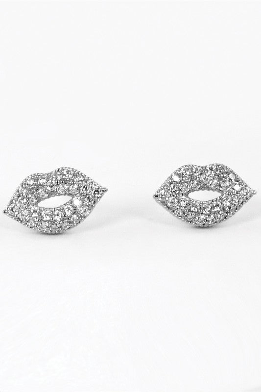 CZ GOLD DIPPED LIP STUDS