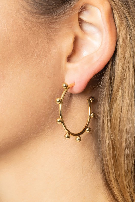 14K GOLD DIPPED HOOPS