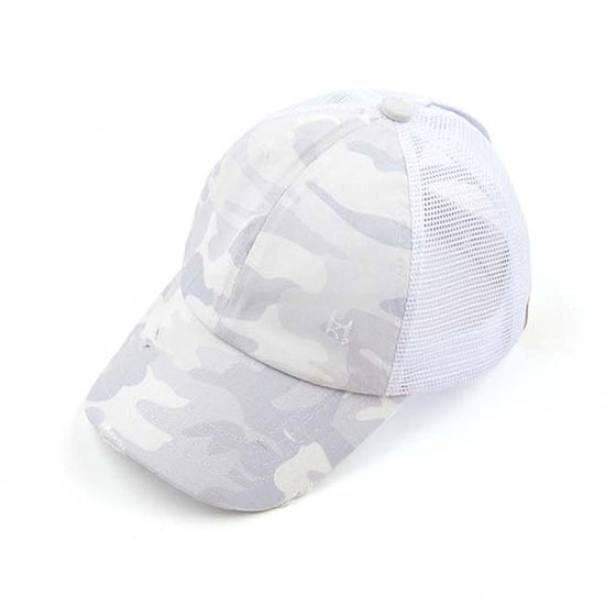 CC CAMO CRISS-CROSS PONYTAIL CAP