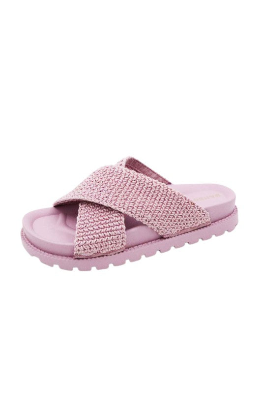 KNIT CASUAL SLIDES