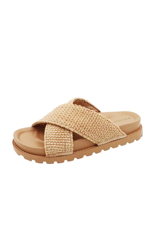 KNIT CASUAL SLIDES