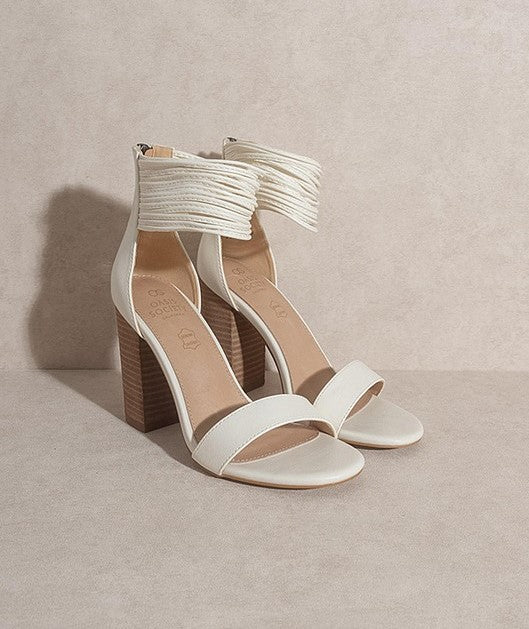 BLAIR ANKLE WRAP HEELS